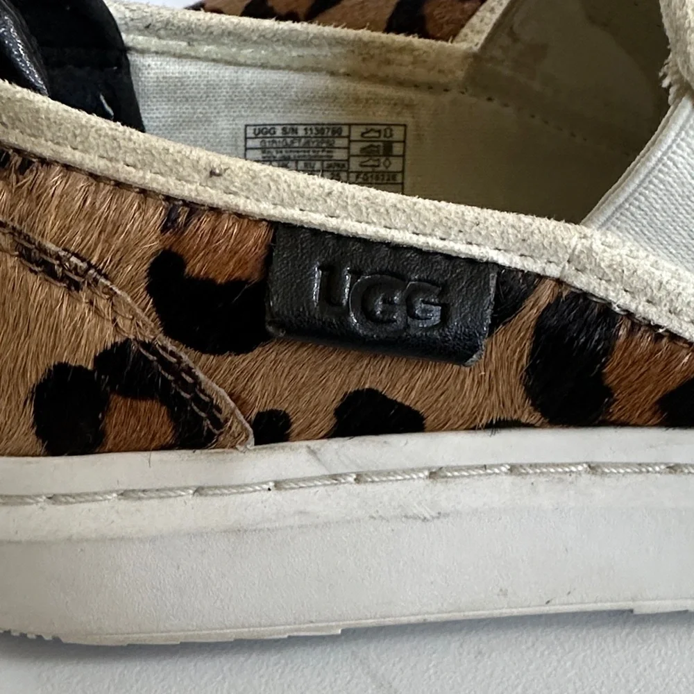 UGG Tan and Black Leopard Slip-On Sneakers - Picture 4 of 8